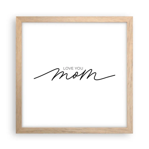 Een poster in een licht eiken lijst - Grote emotie - 30x30 cm