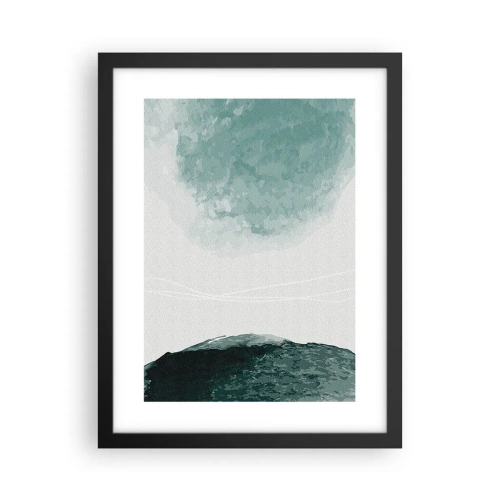 Poster in een zwarte lijst - Ontmoeting met de mist - 30x40 cm