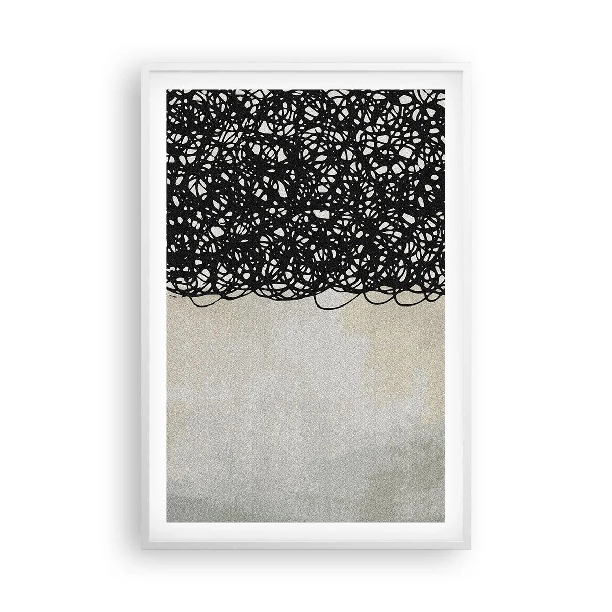 Poster in een witte lijst - Turbulente abstractie - 61x91 cm