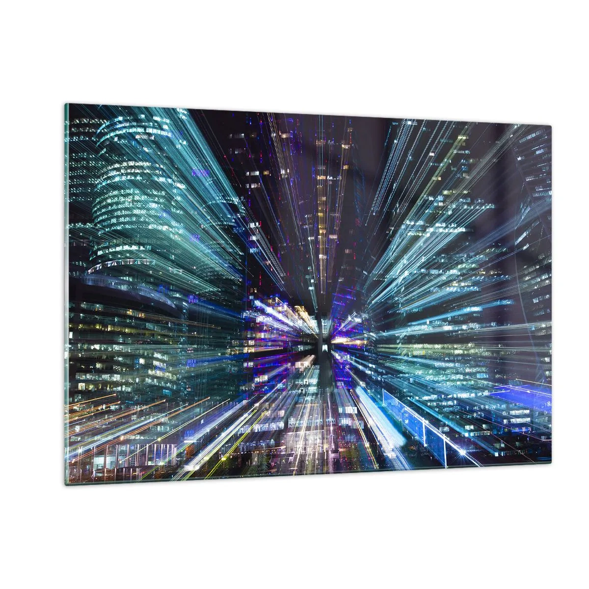 Schilderen op glas - Overgang naar hyperspace - 120x80 cm