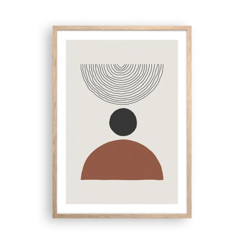 Een poster in een licht eiken lijst - Het middelpunt van de aandacht - 50x70 cm