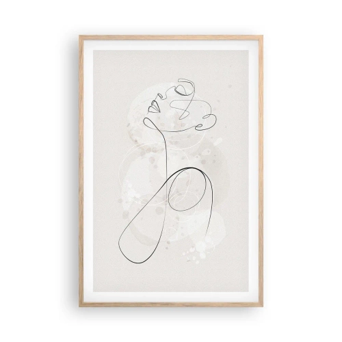 Een poster in een licht eiken lijst - De spiraal van schoonheid - 61x91 cm