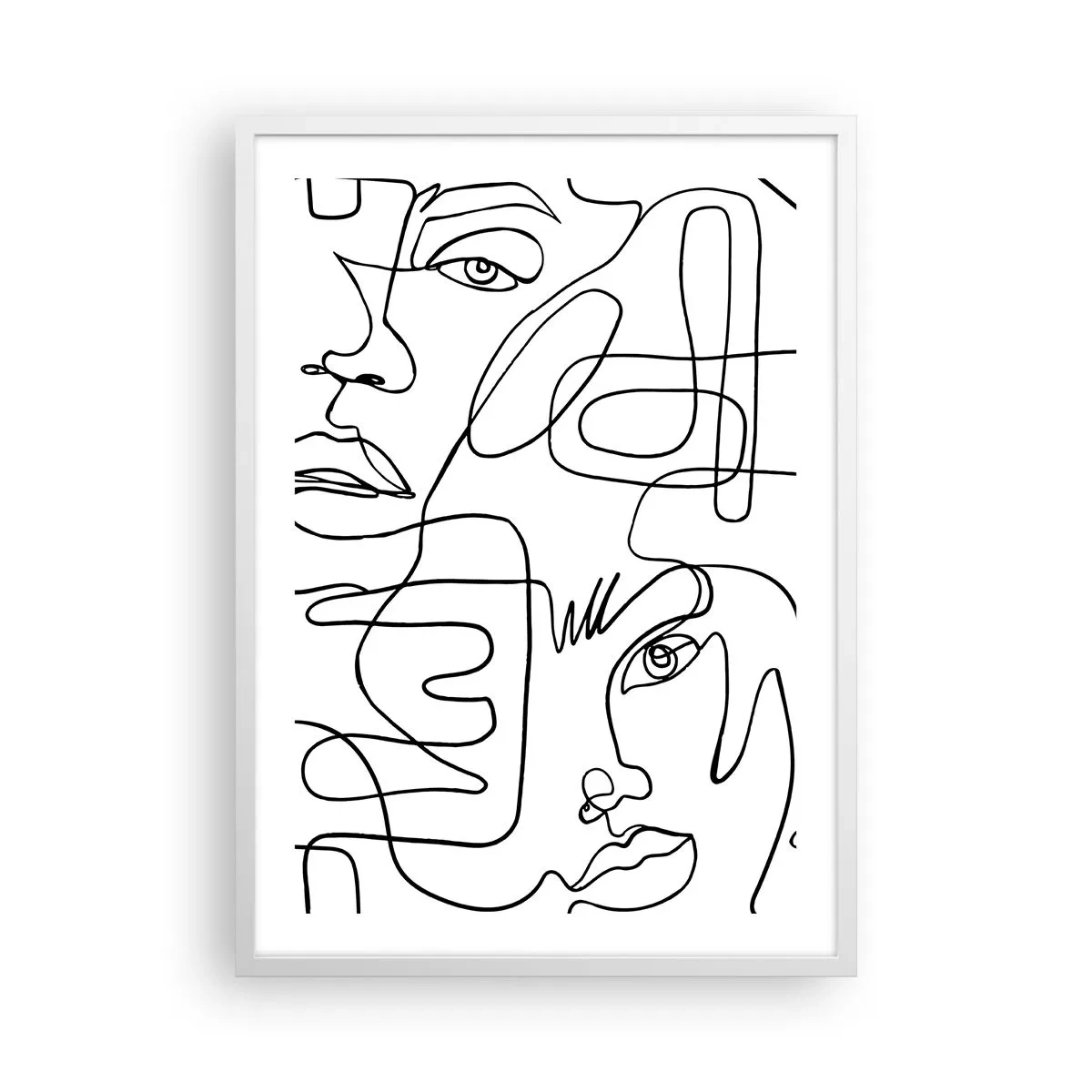 Poster in een witte lijst - In verwarde emoties - 50x70 cm