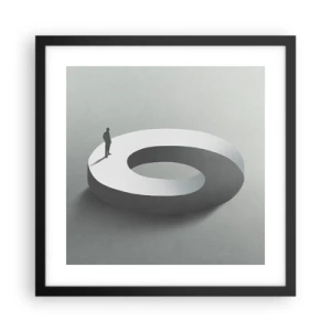 Poster in een zwarte lijst - En wees hier slim - 40x40 cm