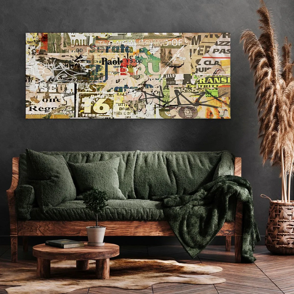 Schilderen op canvas - O, het gebeurt... - 100x40 cm