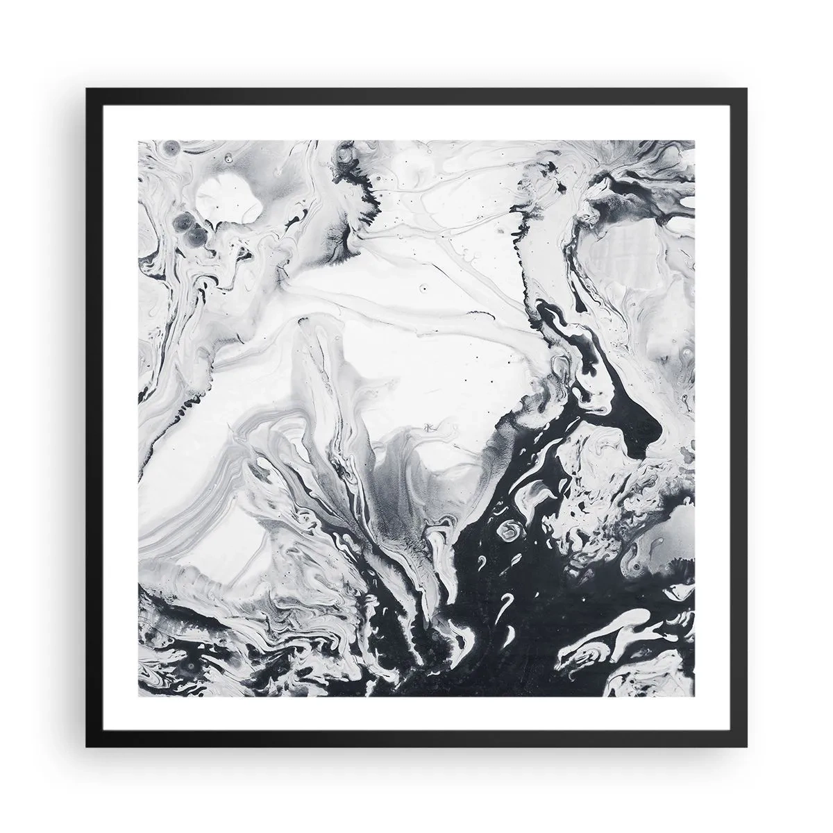 Poster in een zwarte lijst - Het binnenste van de aarde - 60x60 cm