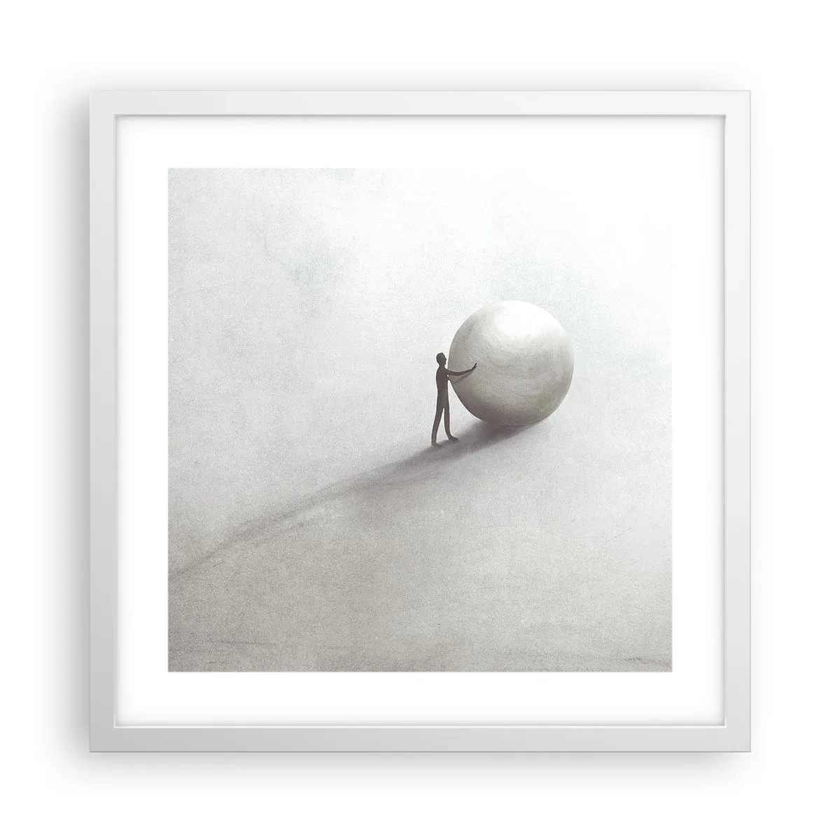 Poster in een witte lijst - Het spel van het leven - 40x40 cm