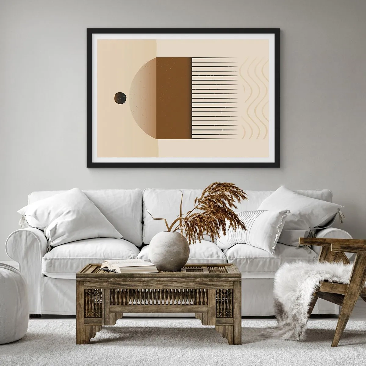 Poster in een zwarte lijst - verschillende staten - 70x50 cm