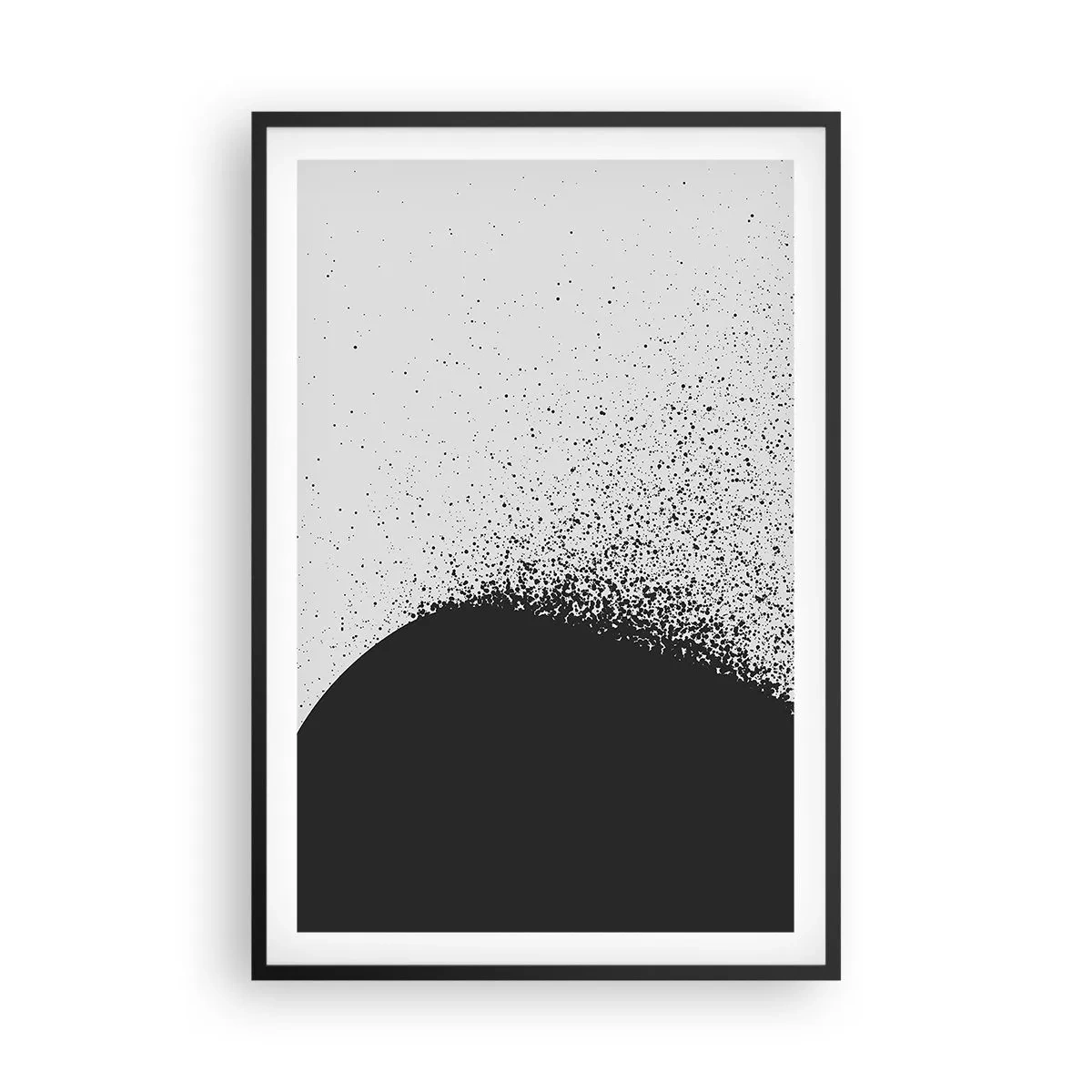 Poster in een zwarte lijst - Beweging van moleculen - 61x91 cm