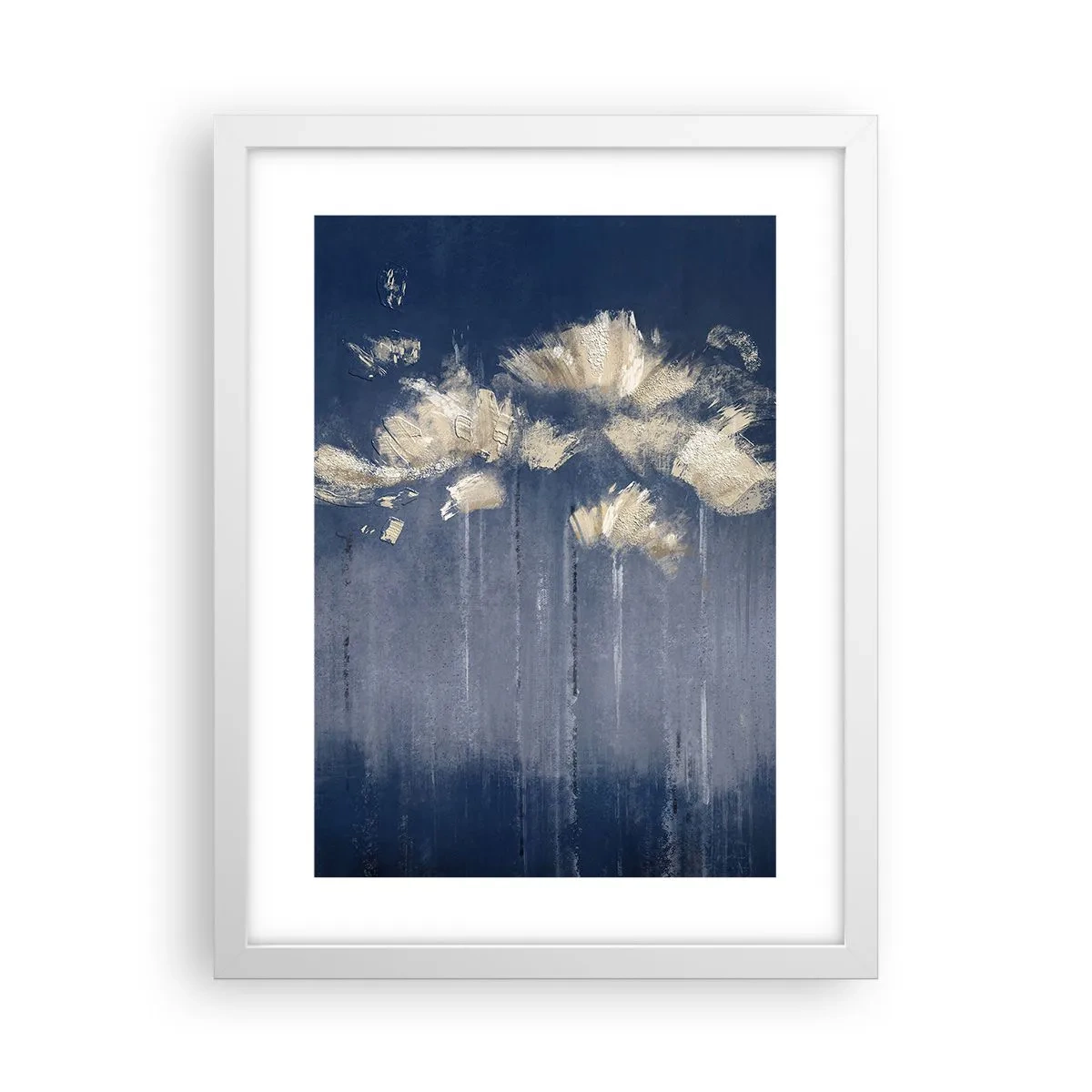 Poster in een witte lijst - Als bloemblaadjes in de wind - 30x40 cm