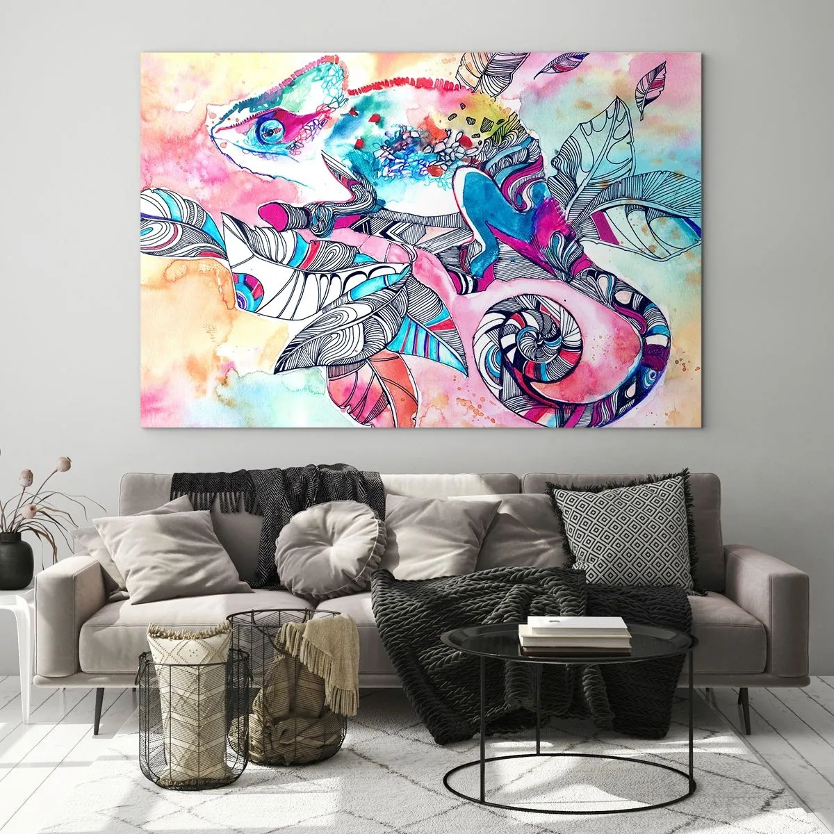 Schilderen op glas - Zo kleurrijk als onze wereld - 100x70 cm