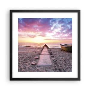 Poster in een zwarte lijst - Een moment van diepe ervaring - 40x40 cm