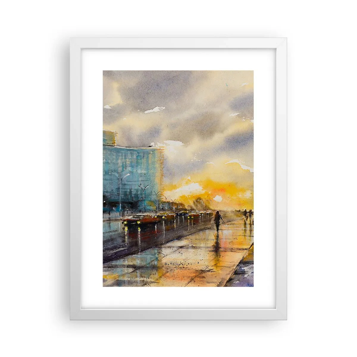 Poster in een witte lijst - Het leven aan de oever - 30x40 cm