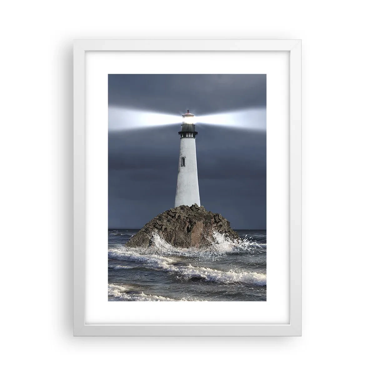 Poster in een witte lijst - Hier... hier... hier! - 30x40 cm