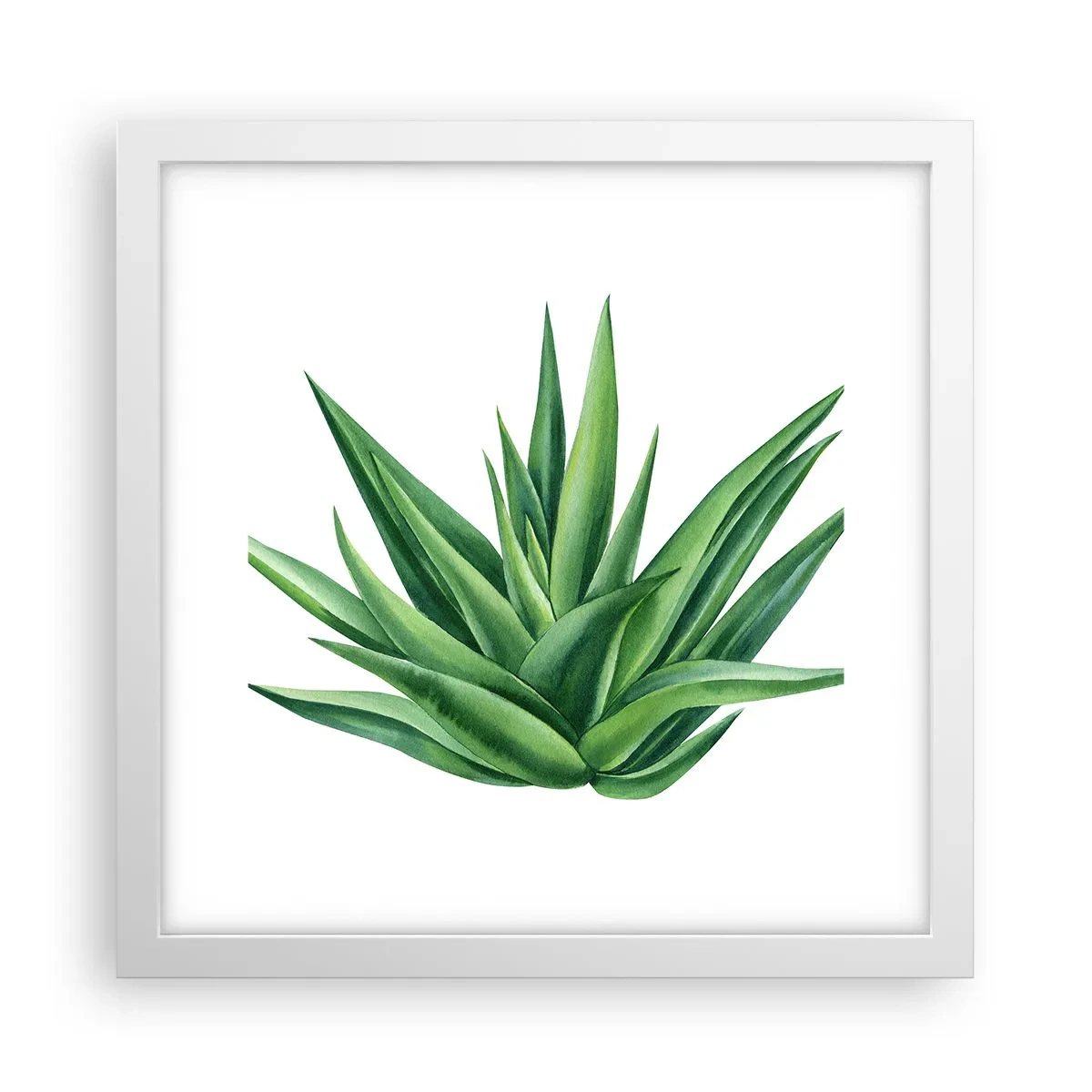 Poster in een witte lijst - Groen – kracht – leven - 30x30 cm