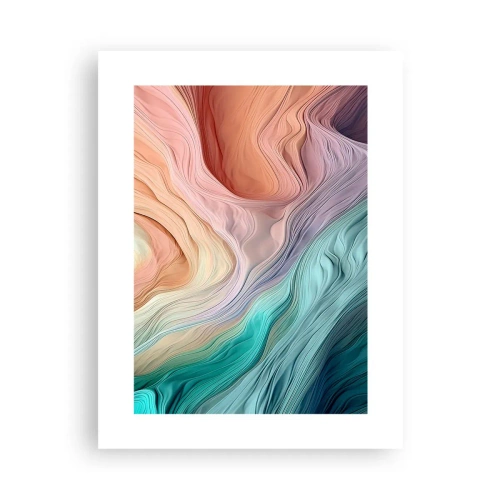 Poster - Regenboog golf - 30x40 cm