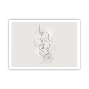Poster - Verstrikt in een omhelzing - 100x70 cm