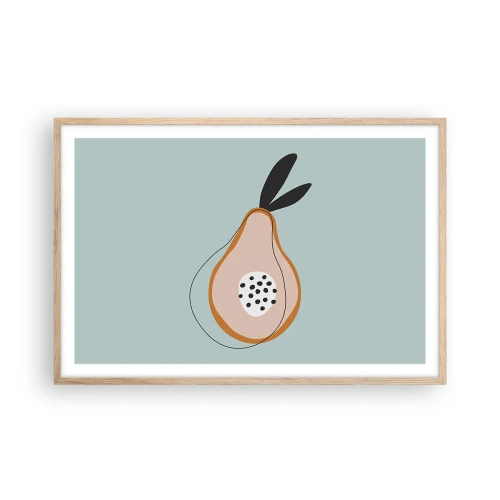 Een poster in een licht eiken lijst - Doordringen in de aard van de dingen - 91x61 cm