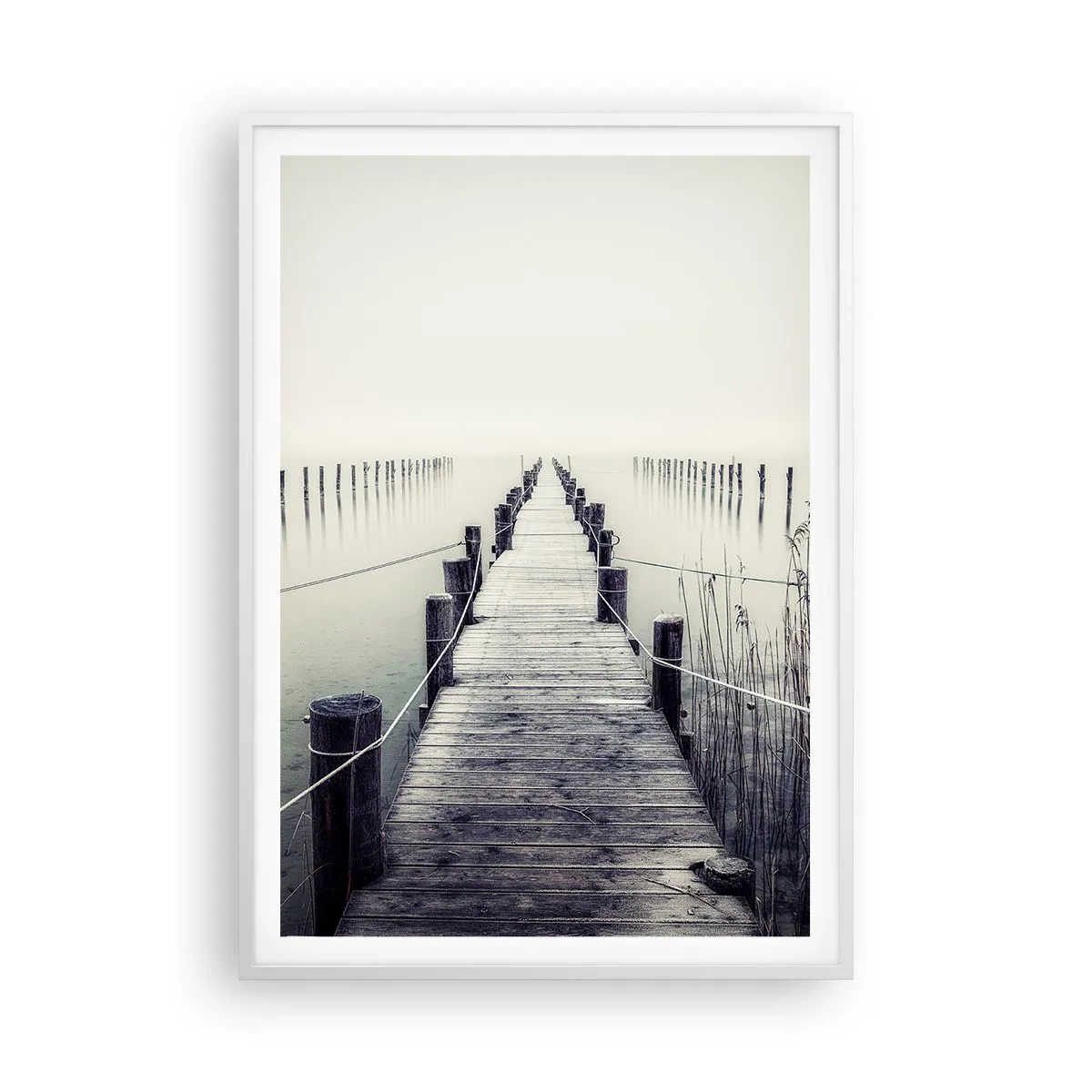 Poster in een witte lijst - Dompel jezelf onder in vrede - 70x100 cm