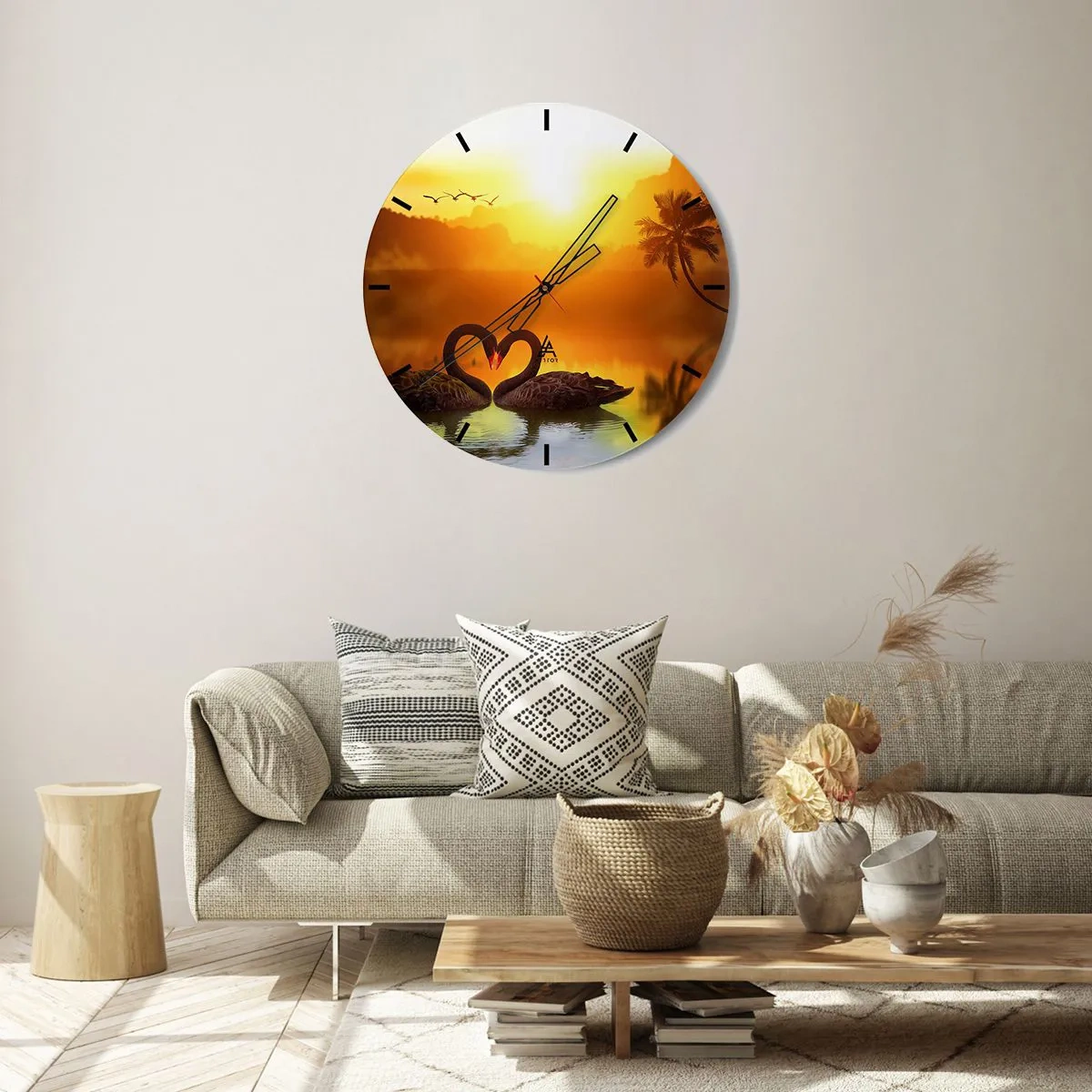 Wandklok - Klok - Alles gaat samen - 40x40 cm