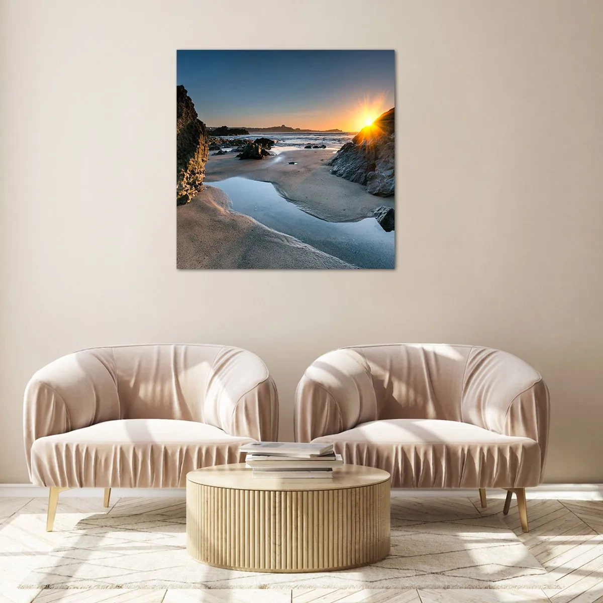 Schilderen op glas - Onaangeroerd door een menselijke hand - 30x30 cm