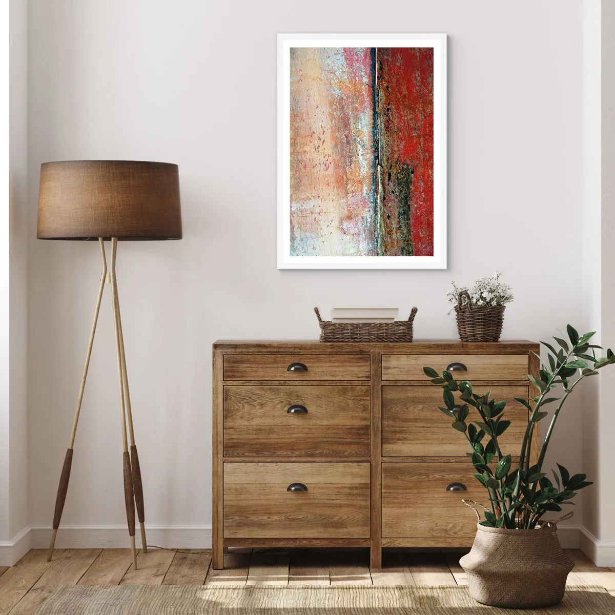 Poster in een witte lijst - Wellicht is het de zee - 40x50 cm