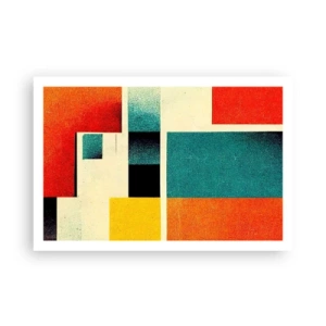 Poster - Geometrische abstractie – goede energie - 91x61 cm