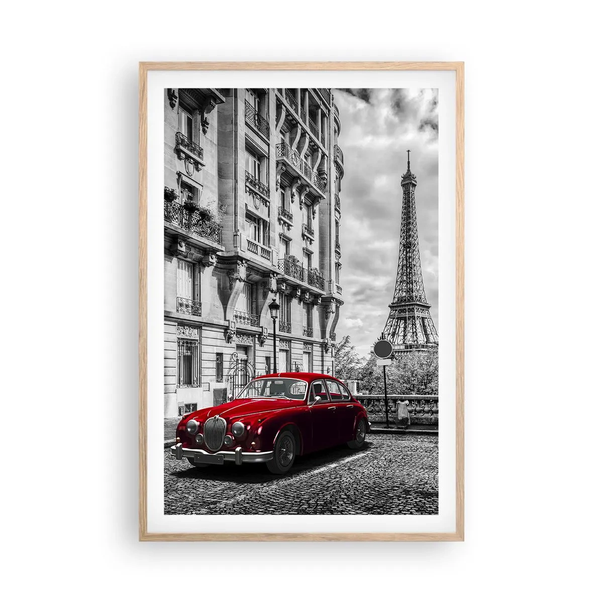 Een poster in een licht eiken lijst - Roofdier in de stad - 61x91 cm