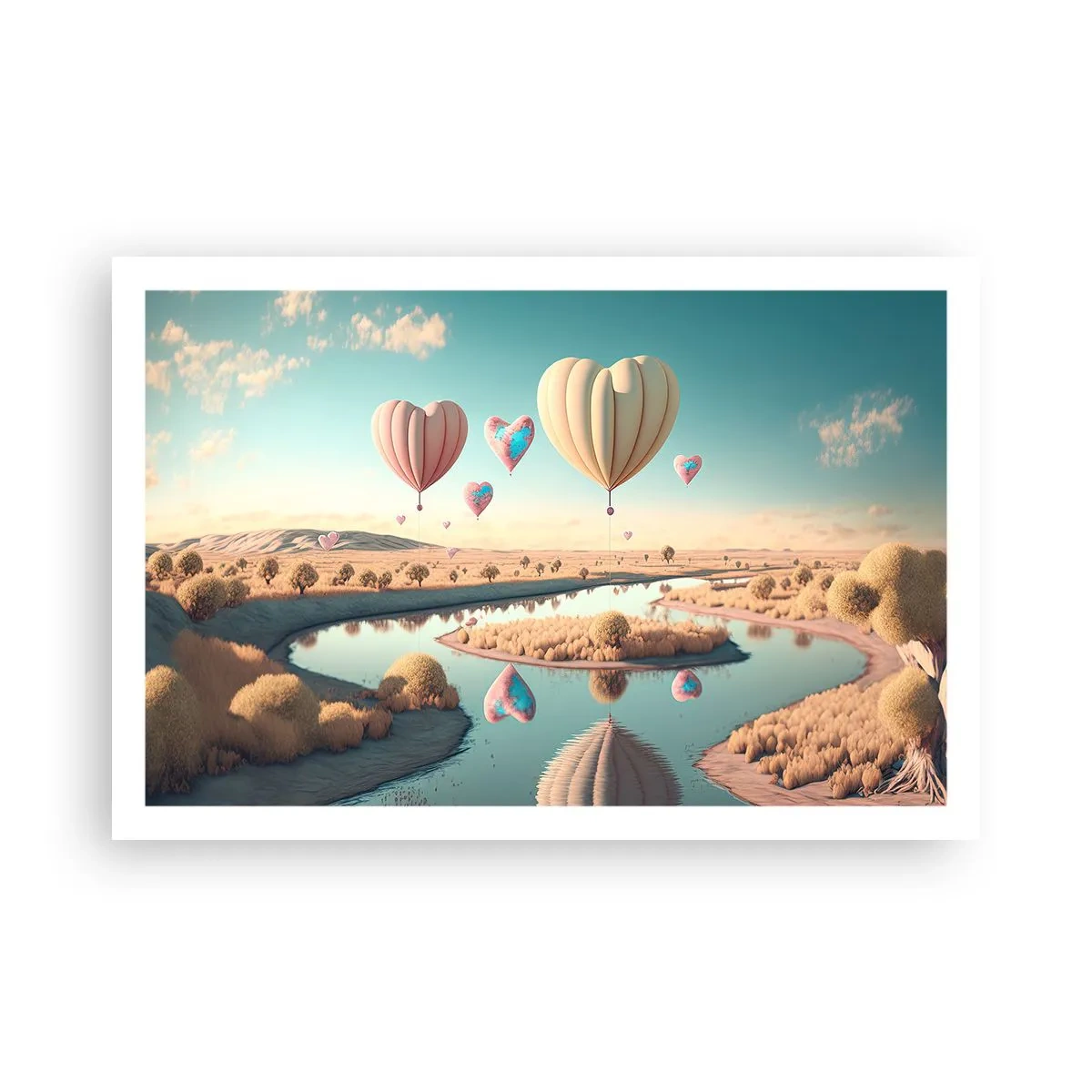 Poster - Liefde laat je vliegen - 91x61 cm