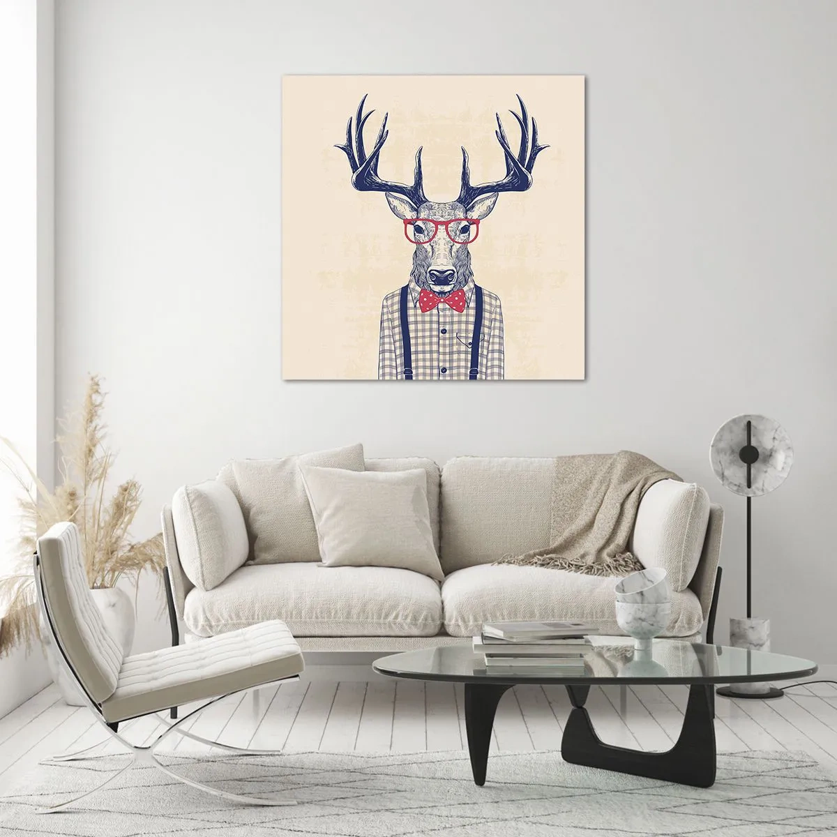 Schilderen op glas - Een grappig extravaganza - 60x60 cm