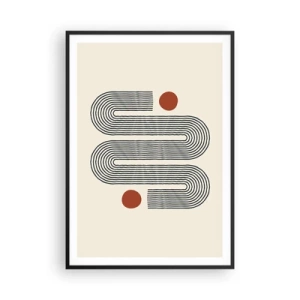 Poster in een zwarte lijst - Van het begin tot het eind - 70x100 cm