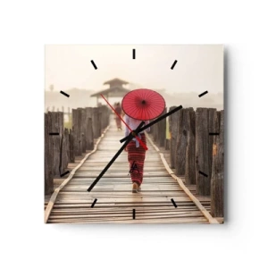 Wandklok - Klok - Op de oude brug - 30x30 cm