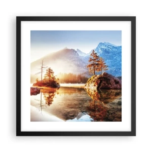Poster in een zwarte lijst - De natuur in een nieuw licht - 40x40 cm