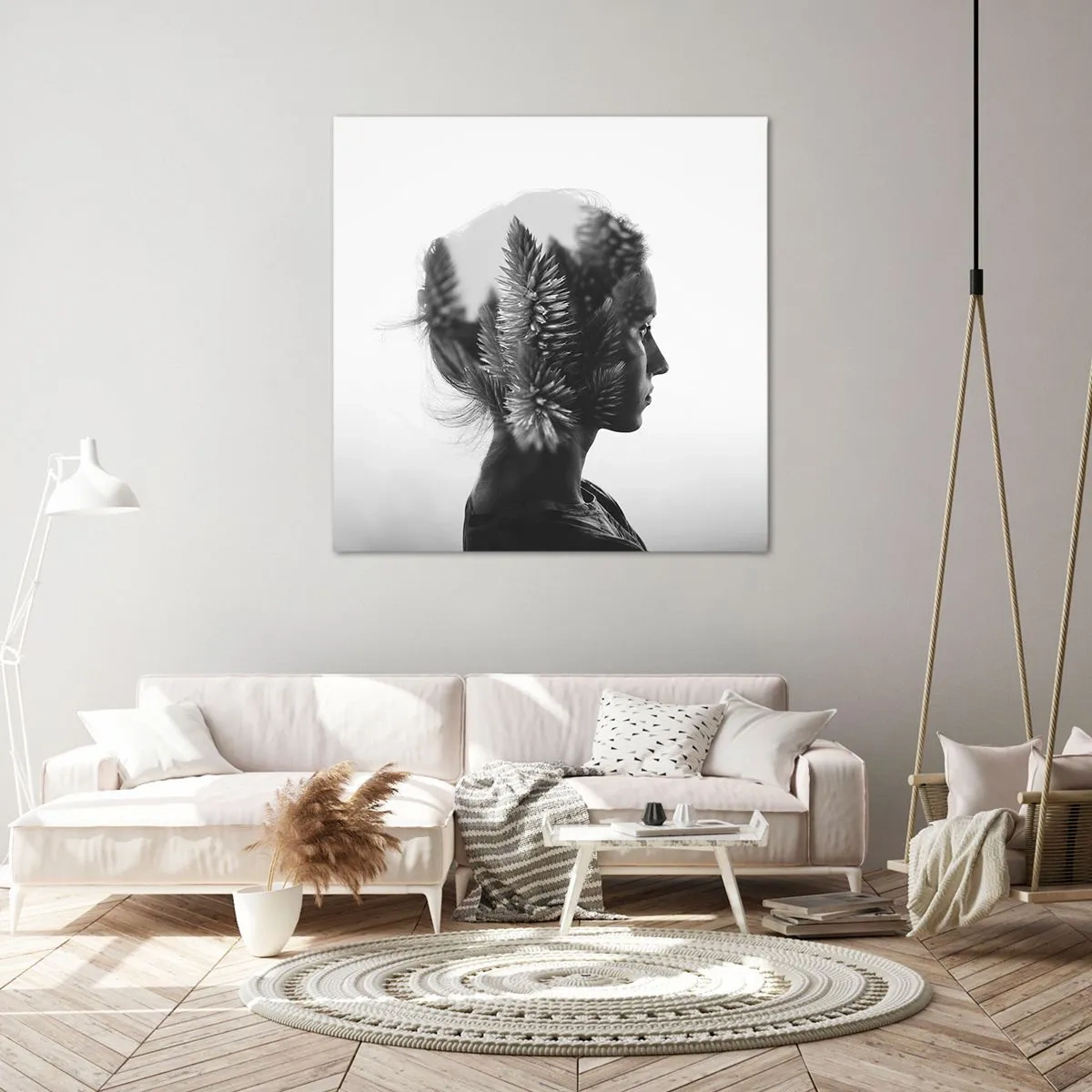 Schilderen op canvas - Vrouwe van het dennenbos - 40x40 cm