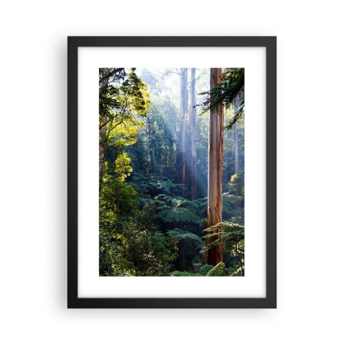 Poster in een zwarte lijst - Een bossprookje - 30x40 cm