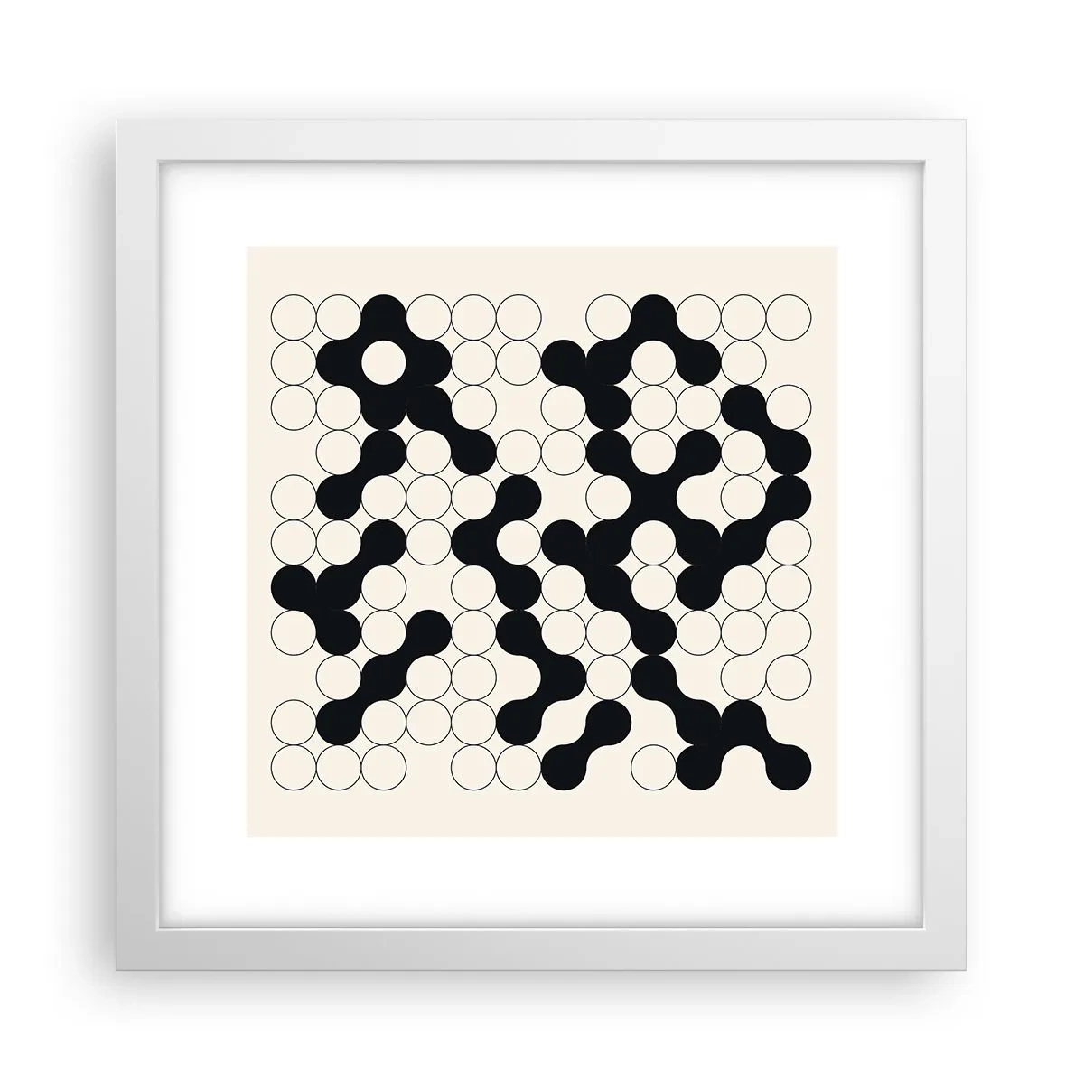 Poster in een witte lijst - Chinees spel – variatie - 30x30 cm