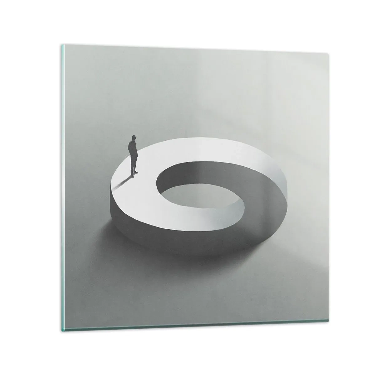 Schilderen op glas - En wees hier slim - 70x70 cm