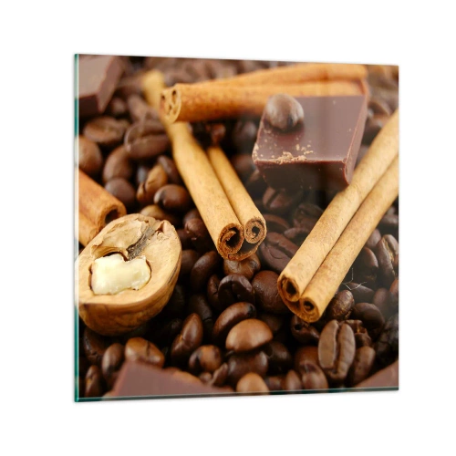 Schilderen op glas - Concert van aroma's - 60x60 cm