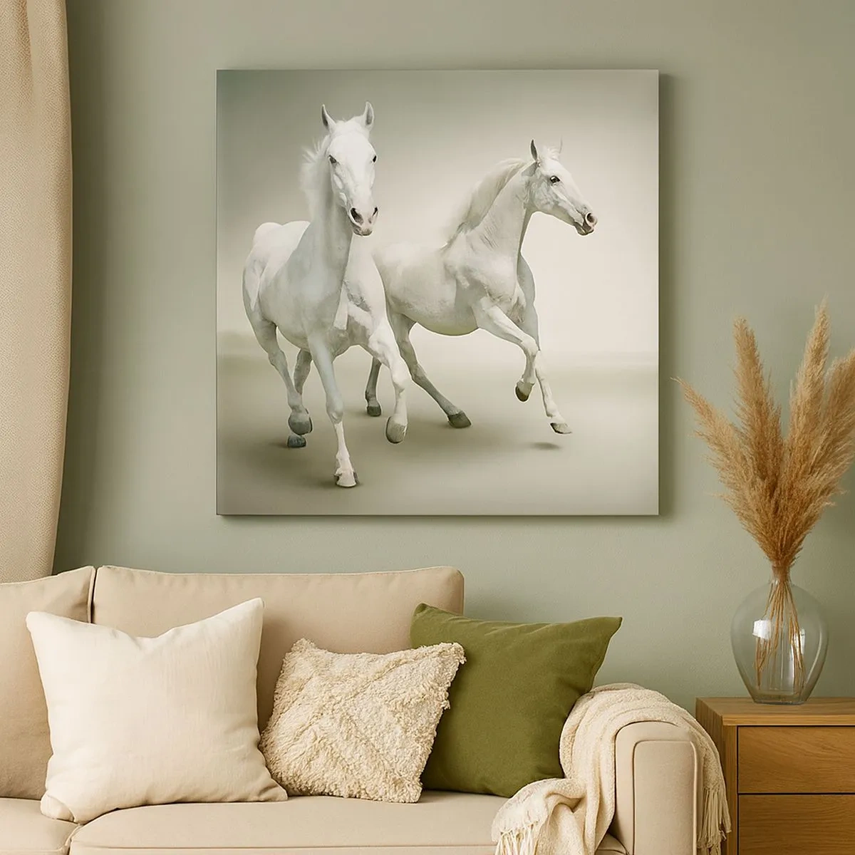 Schilderen op canvas - White power! - 30x30 cm