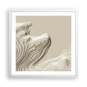 Poster in een witte lijst - Kunst topografie - 50x50 cm