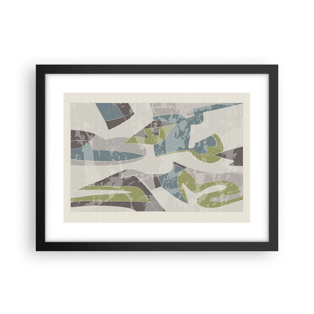 Poster in een zwarte lijst - Compositie achter het glas - 40x30 cm