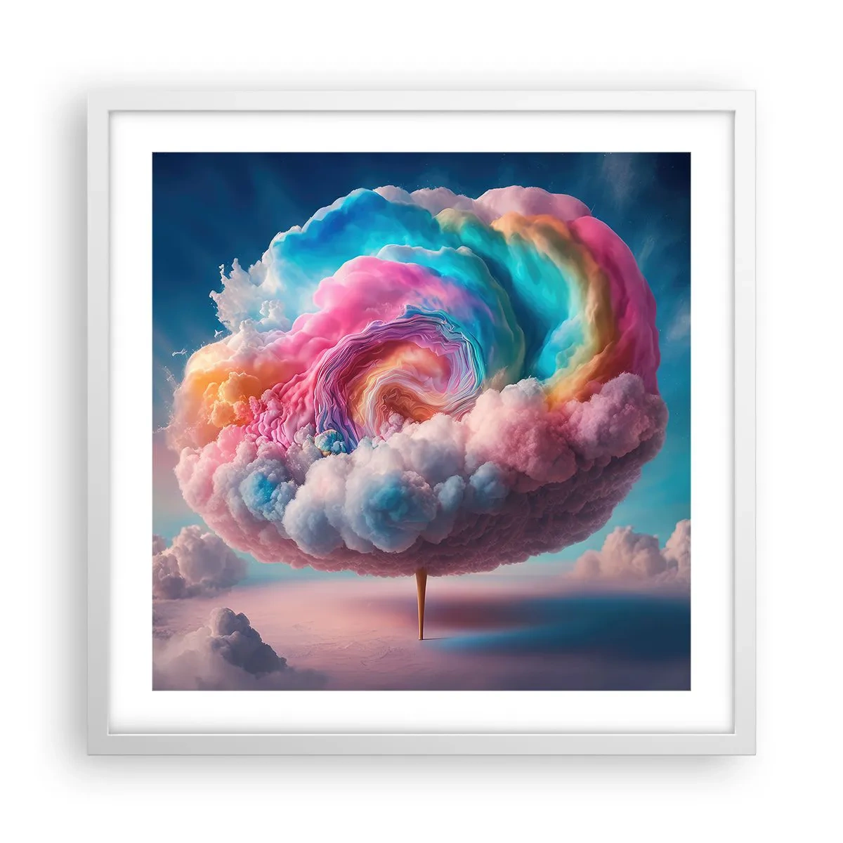Poster in een witte lijst - De droom van een pretpark - 50x50 cm