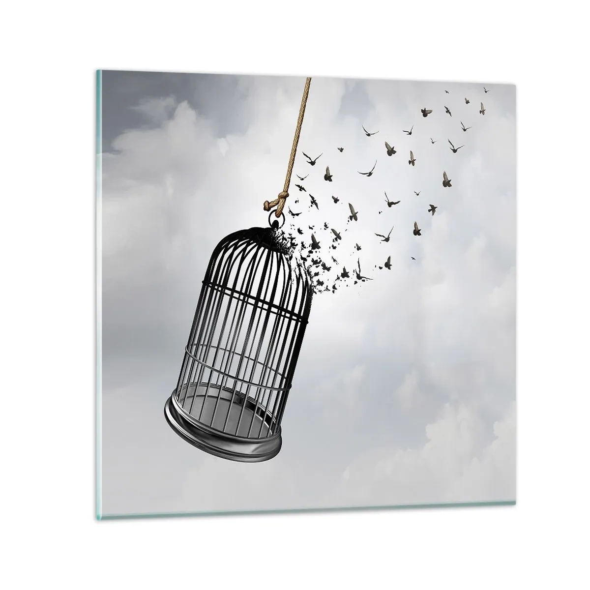 Schilderen op glas - Geloof ... Hoop ... Vrijheid! - 70x70 cm