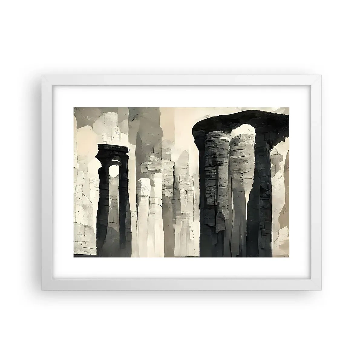 Poster in een witte lijst - De majesteit van de oudheid - 40x30 cm