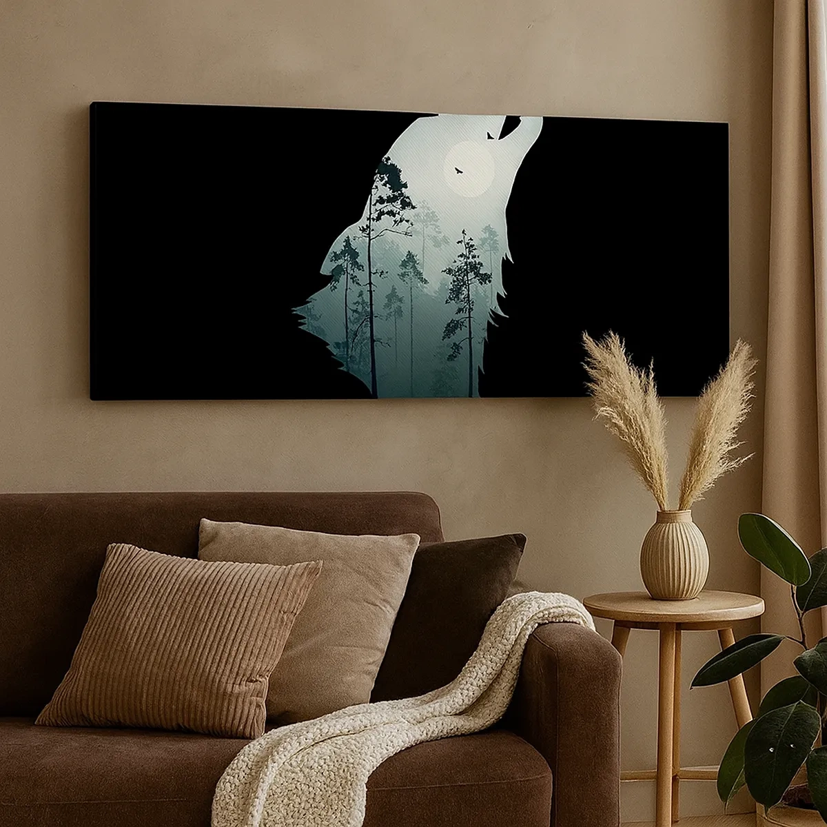 Schilderen op canvas - De stem van de bosnacht - 30x30 cm