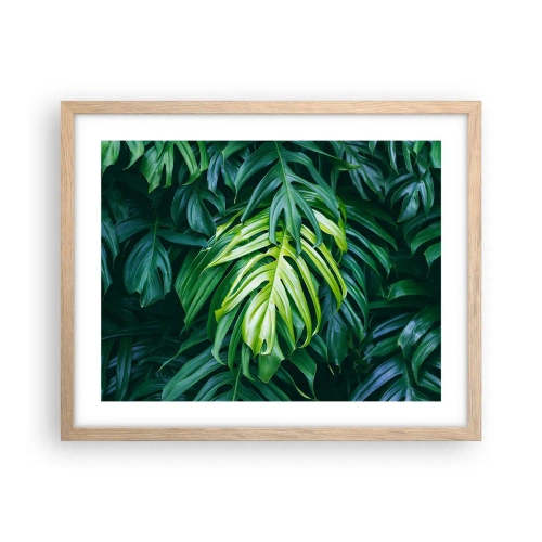 Een poster in een licht eiken lijst - Dompel jezelf onder in de frisheid - 50x40 cm