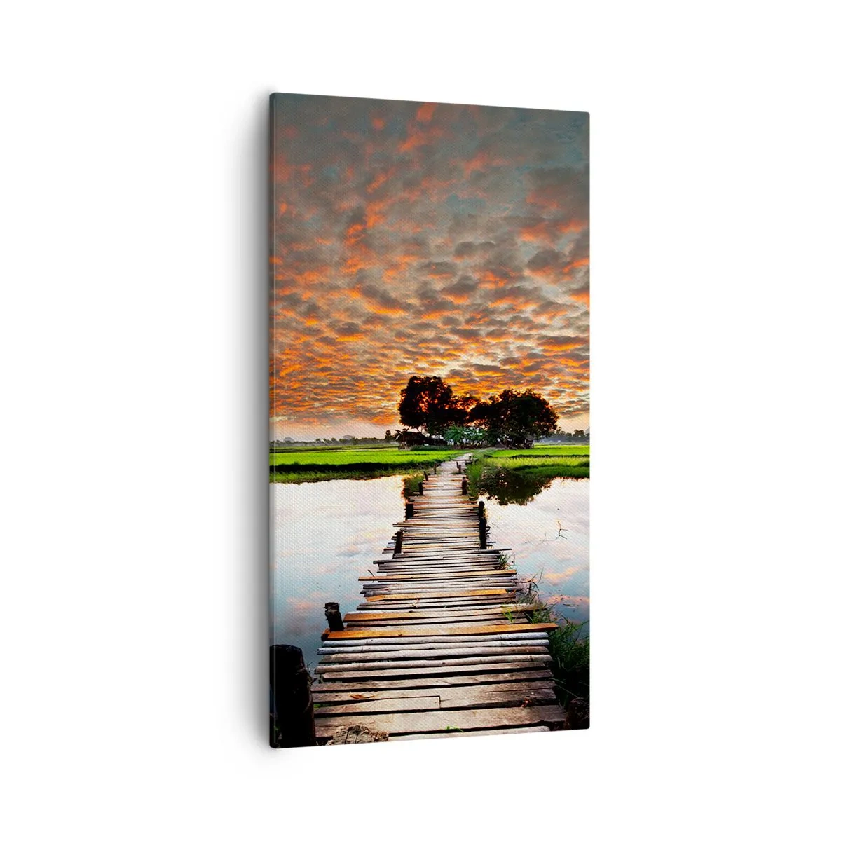 Schilderen op canvas - Strek je armen - ademen - 55x100 cm
