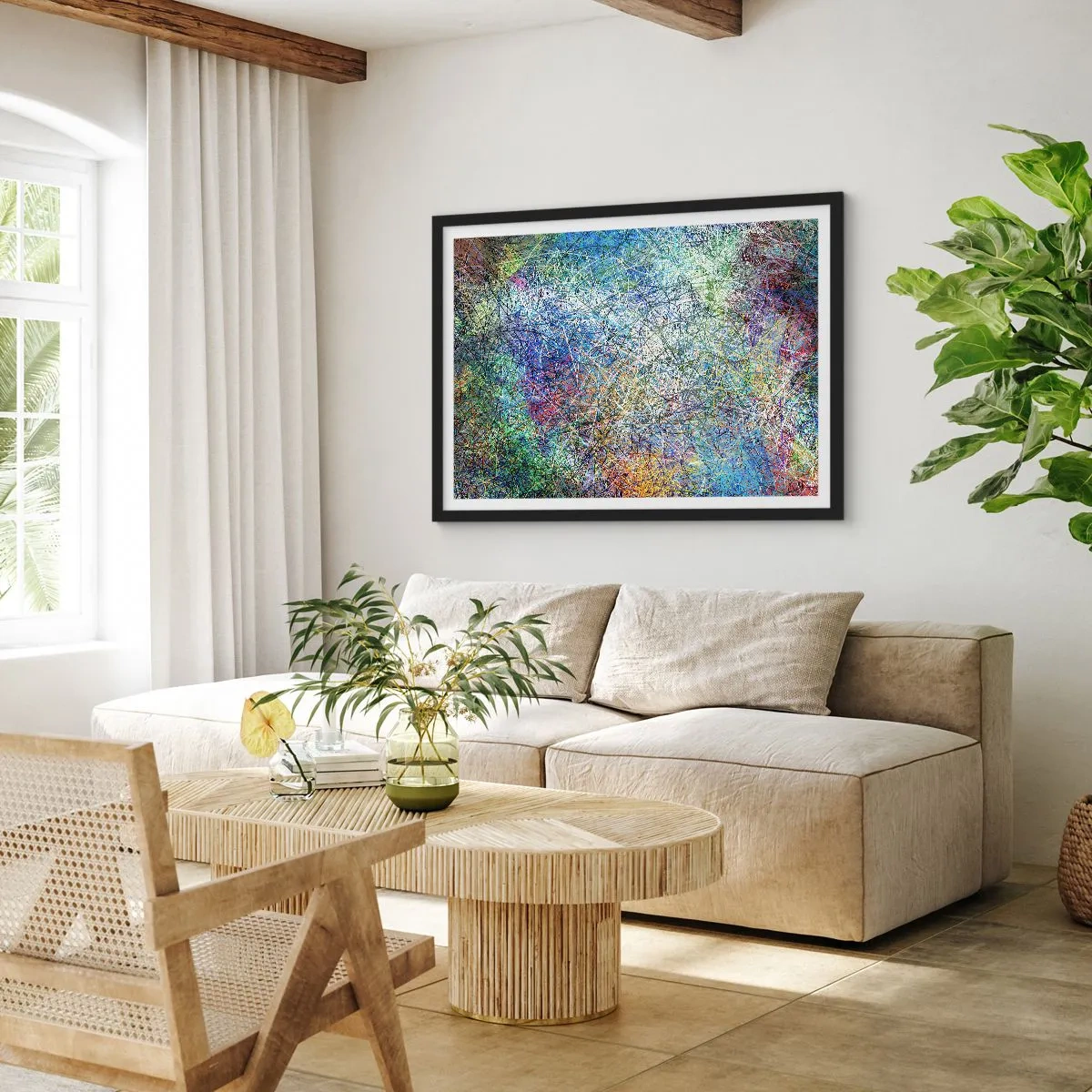 Poster in een zwarte lijst - Het is niet zo eenvoudig - 70x50 cm