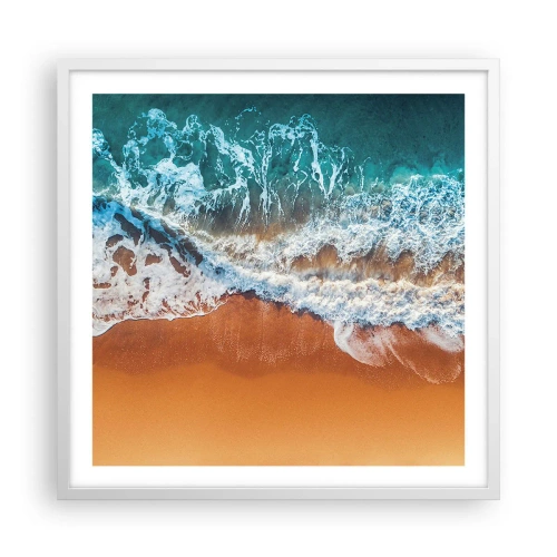 Poster in een witte lijst - Altijd hand in hand - 60x60 cm