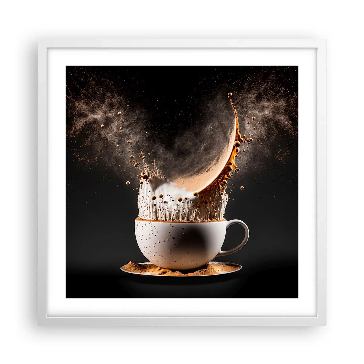 Poster in een witte lijst - Een explosie van smaak - 50x50 cm